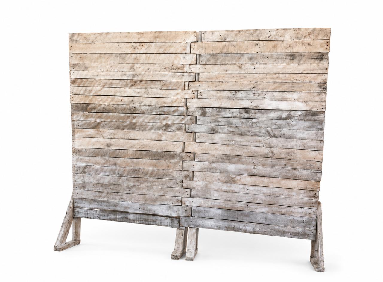 Whitewashed pallet backdrop
