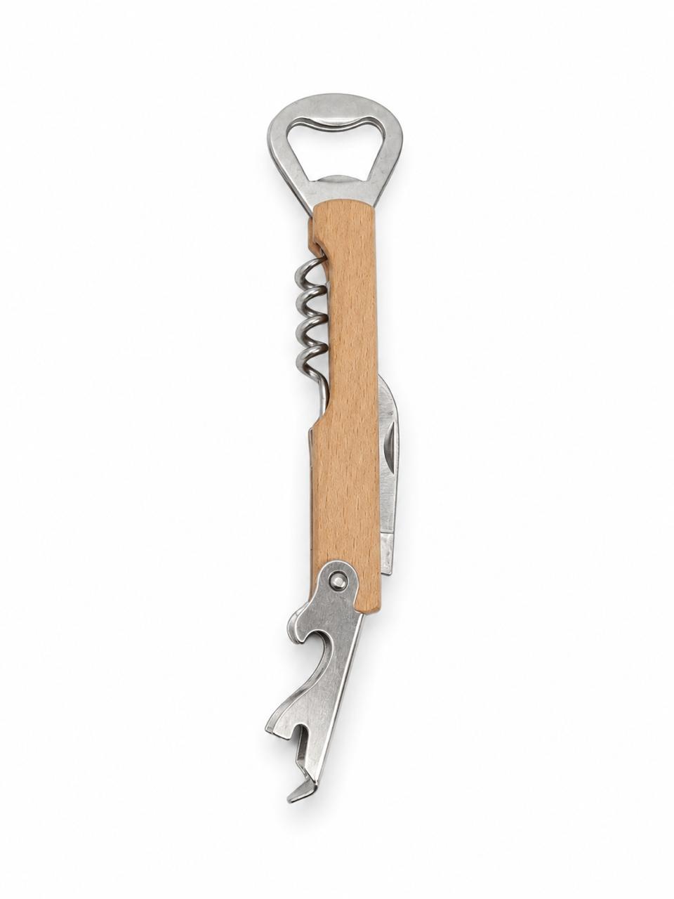 Wooden bottle opener