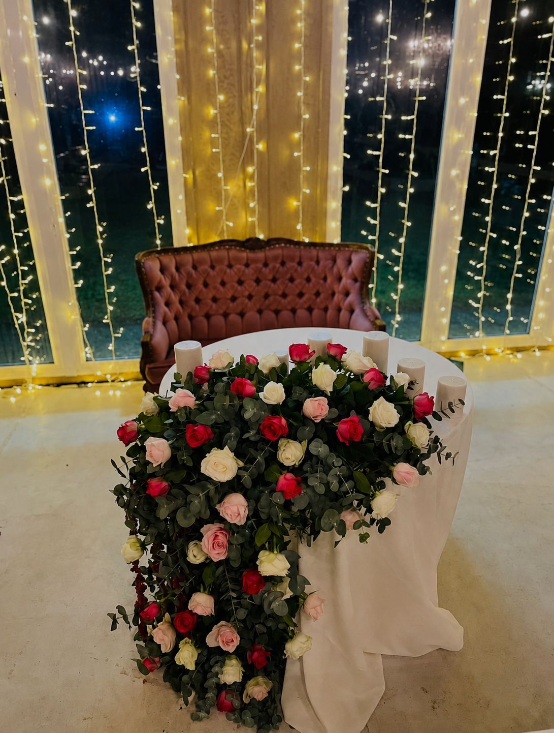 Electric fairy light curtain